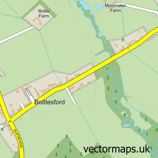 Street map sample of Bottlesford, Wiltshire