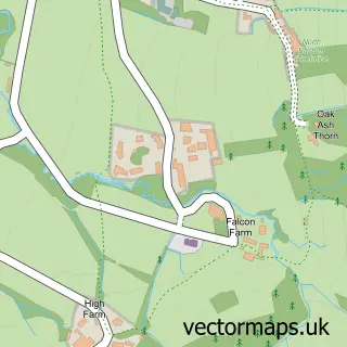 Street map sample of Botton, North Yorkshire