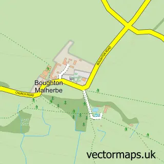 Street map sample of Boughton Malherbe, Kent