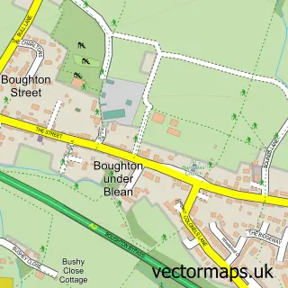 Street map sample of Boughton Street, Kent