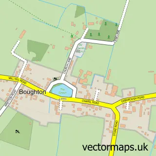Street map sample of Boughton, Norfolk