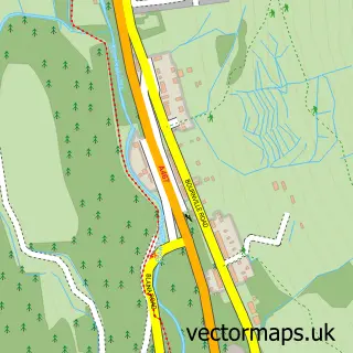 Street map sample of Bournville, Gwent