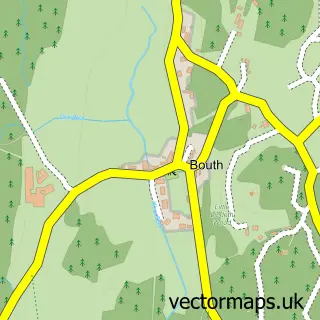 Street map sample of Bouth, Cumbria