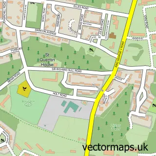 Street map sample of Bovington, Dorset