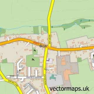 Street map sample of Bow, Devon