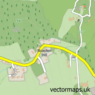 Street map sample of Bowden Hill, Wiltshire