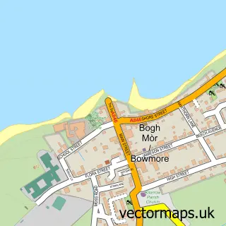 Street map sample of Bowmore, Argyll and Bute