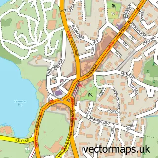 Street map sample of Bowness on Windermere, Cumbria
