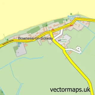 Street map sample of Bowness-on-Solway, Cumbria