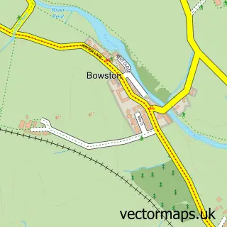 Street map sample of Bowston, Cumbria