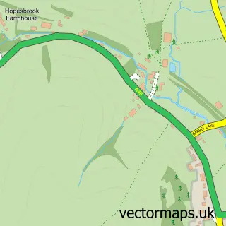 Street map sample of Box Bush, Gloucestershire