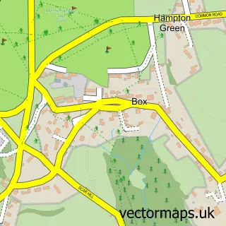 Street map sample of Box, Gloucestershire