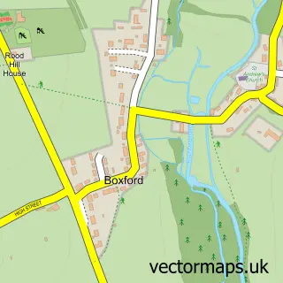 Street map sample of Boxford, Berkshire