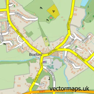 Street map sample of Boxford, Suffolk