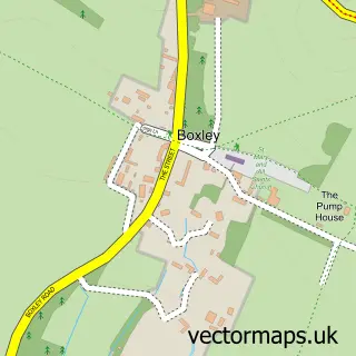 Street map sample of Boxley, Kent