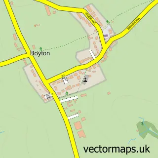 Street map sample of Boyton, Cornwall