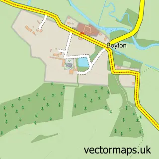 Street map sample of Boyton, Wiltshire