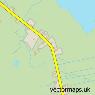 Street map sample of Brù, Western Isles