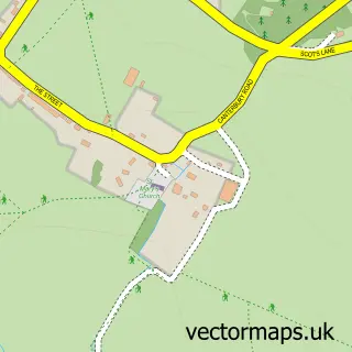 Street map sample of Brabourne, Kent