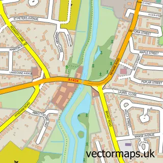 Street map sample of Bracebridge, Lincolnshire
