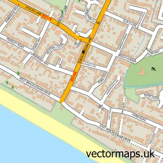 Street map sample of Bracklesham, West Sussex