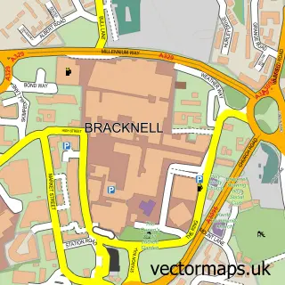 Street map sample of Bracknell, Berkshire