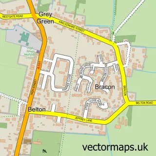 Street map sample of Bracon, Lincolnshire