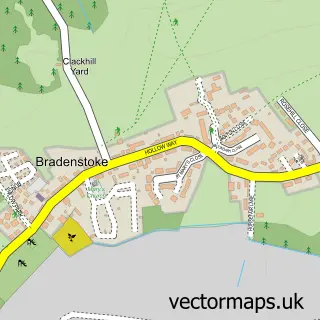 Street map sample of Bradenstoke, Wiltshire