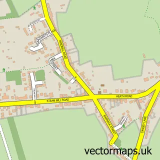 Street map sample of Bradfield Heath, Essex