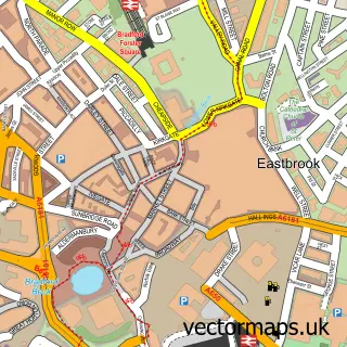 Street map sample of Bradford, West Yorkshire