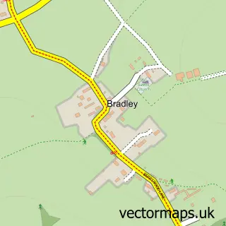 Street map sample of Bradley, Hampshire