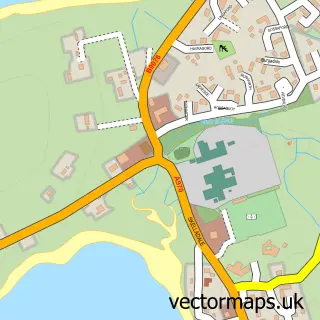 Street map sample of Brae, Shetland