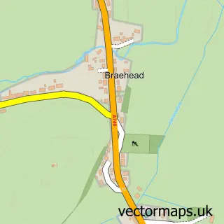 Street map sample of Braehead, Wigtown