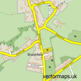 Street map sample of Braishfield, Hampshire