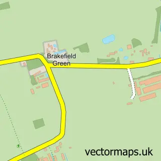 Street map sample of Brakefield Green, Norfolk