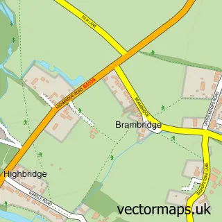 Street map sample of Brambridge, Hampshire