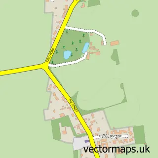 Street map sample of Bramerton, Norfolk
