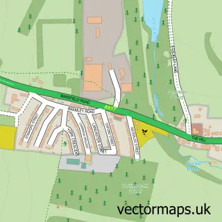 Street map sample of Bramley Vale, Derbyshire