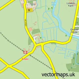 Street map sample of Brampton, Norfolk