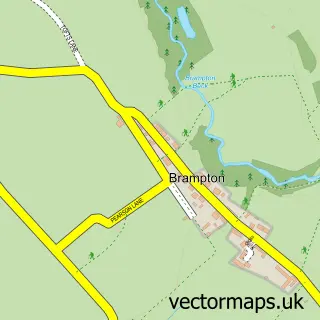 Street map sample of Brampton, Cumbria