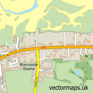 Street map sample of Brancaster Staithe, Norfolk