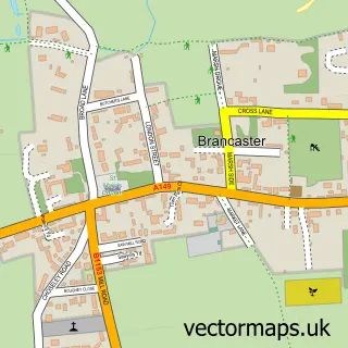 Street map sample of Brancaster, Norfolk
