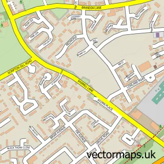 Street map sample of Brandon, Durham