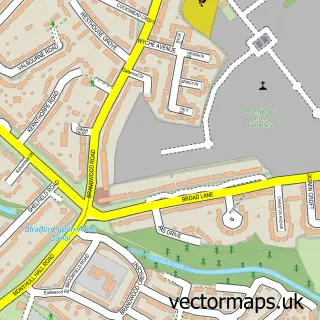 Street map sample of Brandwood End, West Midlands