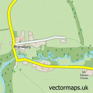 Street map sample of Bransbury, Hampshire