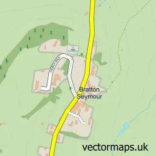 Street map sample of Bratton Seymour, Somerset
