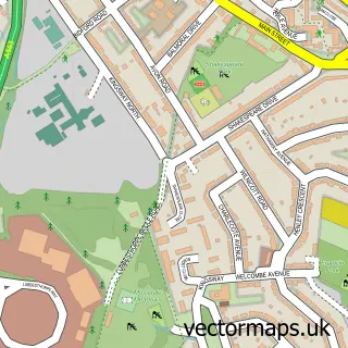 Street map sample of Braunstone Town, Leicestershire