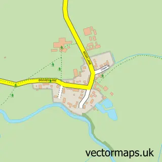 Street map sample of Brawby, North Yorkshire