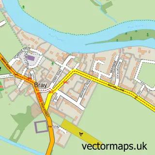 Street map sample of Bray, Berkshire