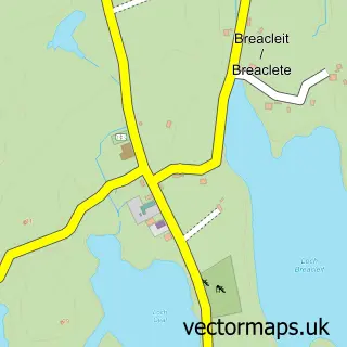 Street map sample of Breacleit, Western Isles